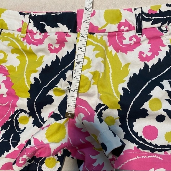 Banana Republic Lime, Pink, Navy, White Floral Print Shorts Cotton Spandex 6P - Picture 11 of 11